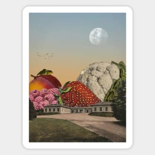 Country Living - Surreal/Collage Art Magnet